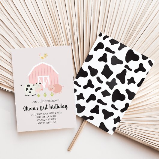 Boerderij roze schuur kaart