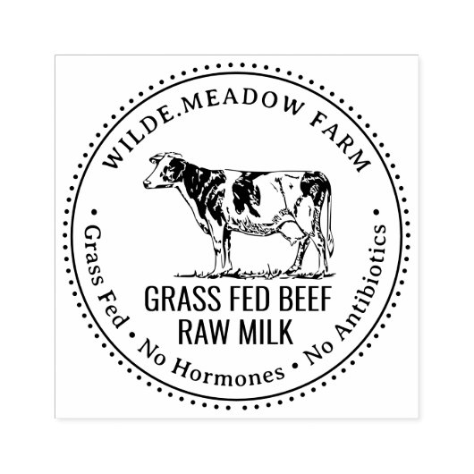 BOERDERIJ rundvleeszuivelproducten Boerderij markt Rubberstempel (Afrduk)