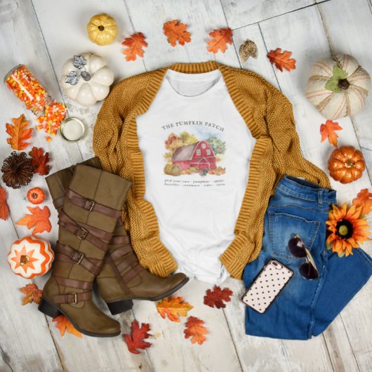 Boerderij Rustic Barn Herfst van de pompoenpatchfa T-shirt