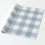 Boerderij Rustic Blauw Grijs Buffalo Geruit Vierka Cadeaupapier<br><div class="desc">aangepast inpakpapier</div>