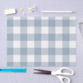 Boerderij Rustic Blauw Grijs Buffalo Geruit Vierka Tissuepapier (Craft)