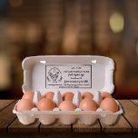 Boerderij  Rustic Chicken Ru Rubberstempel<br><div class="desc">Organic Eggs Family Boerderij  Rustic Chicken,  hand getekend door mij.</div>