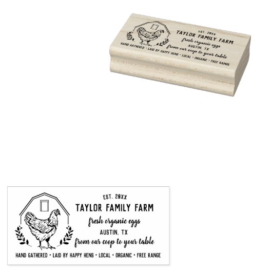 Boerderij  Rustic Chicken Ru Rubberstempel (Gestempeld)