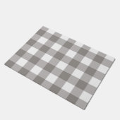 Boerderij Rustic Grijs & Wit Buffalo Plaid Vierkan Deurmat (Schuin)