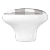 Boerderij Rustic Grijs & Wit Buffalo Plaid Vierkan Keramische Knop (Zijkant)