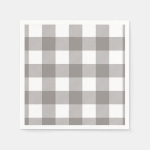 Boerderij Rustic Grijs & Wit Buffalo Plaid Vierkan Servet