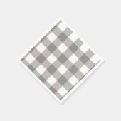 Boerderij Rustic Grijs & Wit Buffalo Plaid Vierkan Servet (Hoek)