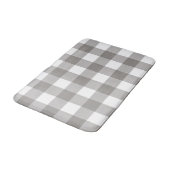 Boerderij Rustic Grijs & Wit Buffel Plaid Vierkant Badmat (Gekanteld)