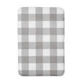 Boerderij Rustic Grijs & Wit Buffel Plaid Vierkant Badmat (Voorkant Verticaal)