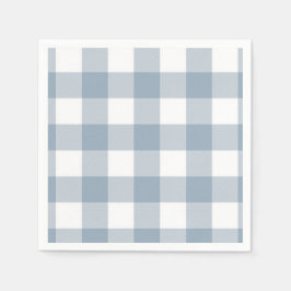 Boerderij Rustiek Blauw Grijs Buffalo Plaid Vierka Servet
