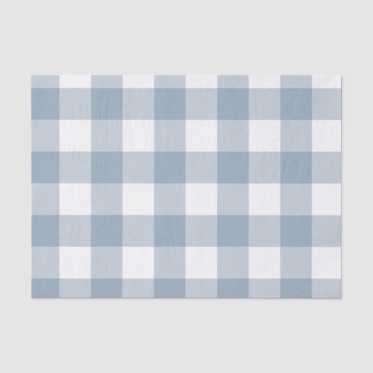 Boerderij Rustiek Blauw Grijs Buffalo Plaid Vierka Tissuepapier (Voorkant)