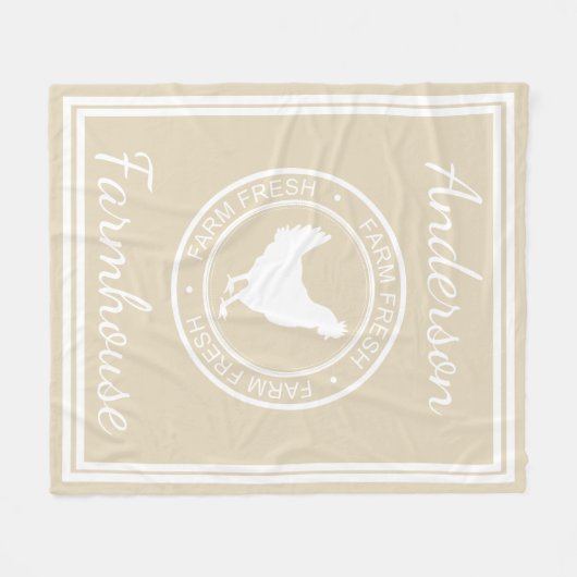 Boerderij rustiek Boerderij Fresh Hen & familienaa Fleece Deken (Voorkant (Horizontaal))