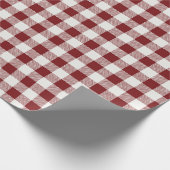 Boerderij Rustiek Bourgondië Buffalo Check Cadeaupapier (Hoek)