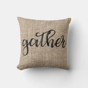 Boerderij Rustiek Bruin Zakkenlinnen VERZAMELEN Kussen