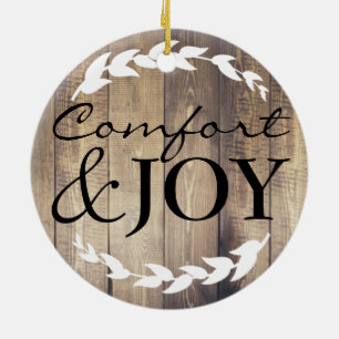 Boerderij Rustiek Comfort & Joy Familienaam Keramisch Ornament