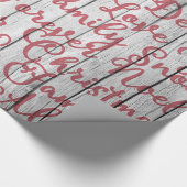 Boerderij Rustiek Hout met Script Lettering Cadeaupapier (Hoek)