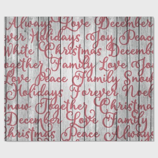 Boerderij Rustiek Hout met Script Lettering Cadeaupapier (Vlak)