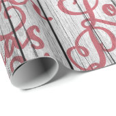 Boerderij Rustiek Hout met Script Lettering Cadeaupapier (Rol Hoek)