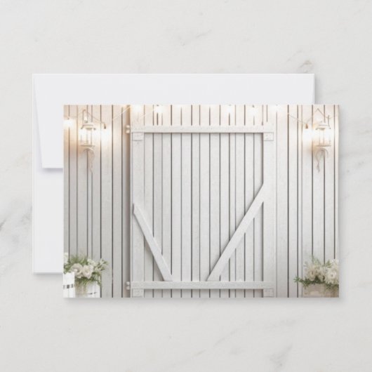 Boerderij Rustiek Save the Date Aankondiging (Achterkant)