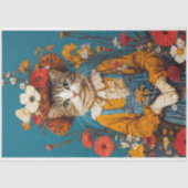Boerderij Rustieke Kat Decoupage Tissuepapier (Voorkant)
