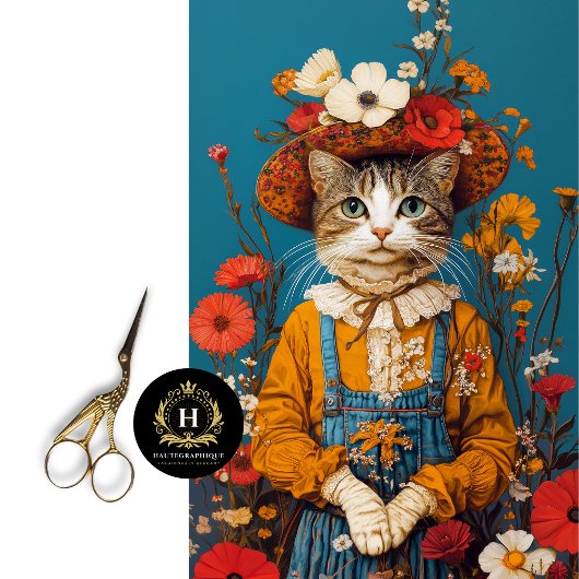Boerderij Rustieke Kat Decoupage Tissuepapier