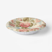 boerderij rustieke roze rozen papieren kommen (Gebogen)