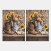 Boerderij Rustieke Schuur Decoupage Inpakpapier Vel (Voorkant)