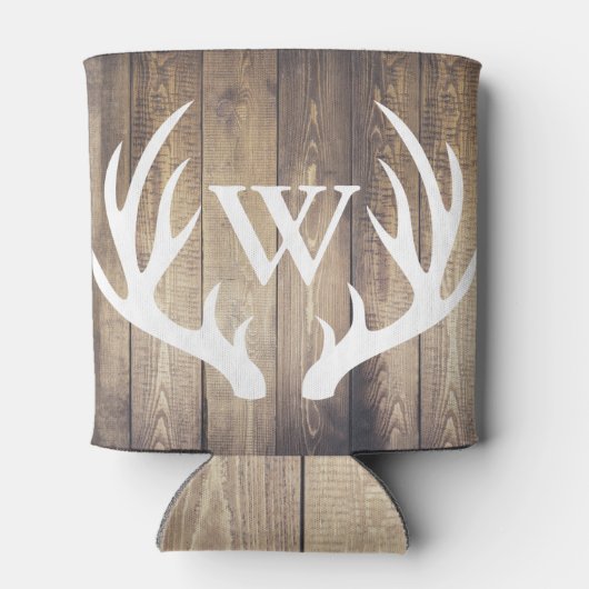 Boerderij Rustieke schuur Hout & Herten Antlers Blikjeskoeler (Achterkant)