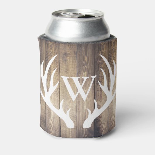 Boerderij Rustieke schuur Hout & Herten Antlers Blikjeskoeler (Blikje Achterkant)