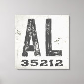 Boerderij Rustieke Staat Postcode Alabama Canvas Afdruk (Voorkant)