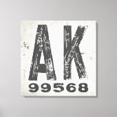 Boerderij Rustieke Staat Postcode Alaska Canvas Afdruk (Voorkant)