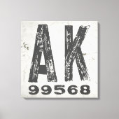 Boerderij rustieke staat Postcode Alaska Canvas Afdruk (Voorkant)