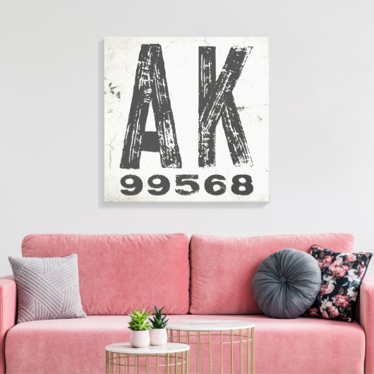 Boerderij rustieke staat Postcode Alaska Canvas Afdruk (Insitu (Woonkamer))