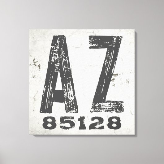 Boerderij Rustieke Staat Postcode Arizona Canvas Afdruk (Voorkant)