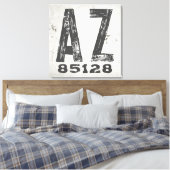Boerderij Rustieke Staat Postcode Arizona Canvas Afdruk (Insitu (Slaapkamer))