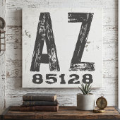 Boerderij Rustieke Staat Postcode Arizona Canvas Afdruk