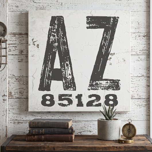 Boerderij Rustieke Staat Postcode Arizona Canvas Afdruk