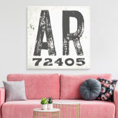 Boerderij Rustieke Staat Postcode Arkansas Canvas Afdruk (Insitu (Woonkamer))