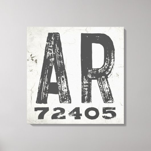 Boerderij Rustieke Staat Postcode Arkansas Canvas Afdruk (Voorkant)