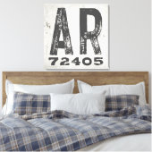 Boerderij Rustieke Staat Postcode Arkansas Canvas Afdruk (Insitu (Slaapkamer))