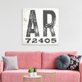 Boerderij rustieke staat Postcode Arkansas Canvas Afdruk (Insitu (Woonkamer))