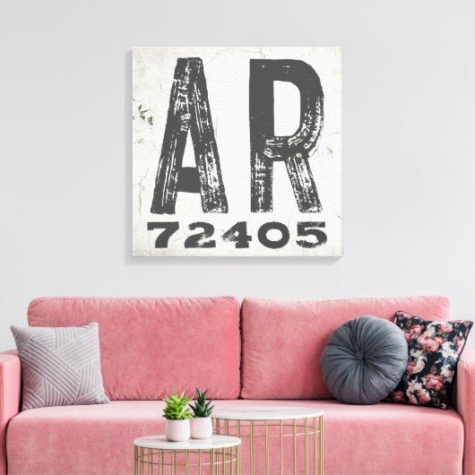 Boerderij rustieke staat Postcode Arkansas Canvas Afdruk (Insitu (Woonkamer))