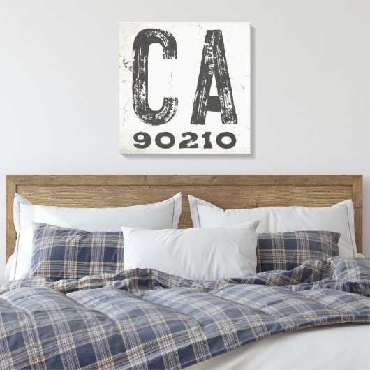 Boerderij rustieke staat postcode Californië Canvas Afdruk (Insitu (Slaapkamer))