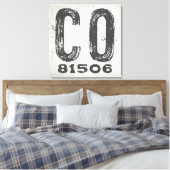 Boerderij Rustieke Staat Postcode Colorado Canvas Afdruk (Insitu (Slaapkamer))