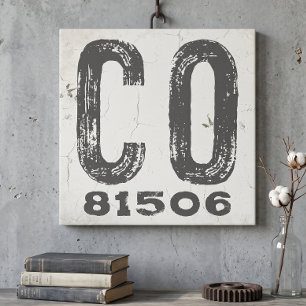 Boerderij Rustieke Staat Postcode Colorado Canvas Afdruk