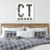 Boerderij rustieke staat Postcode Connecticut Canvas Afdruk (Insitu (Slaapkamer))