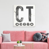 Boerderij rustieke staat Postcode Connecticut Canvas Afdruk (Insitu (Woonkamer))