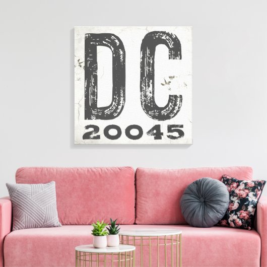 Boerderij Rustieke Staat Postcode DC Canvas Afdruk (Insitu (Woonkamer))