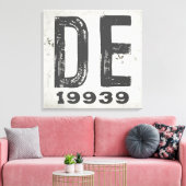 Boerderij Rustieke Staat Postcode Delaware Canvas Afdruk (Insitu (Woonkamer))
