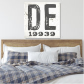 Boerderij Rustieke Staat Postcode Delaware Canvas Afdruk (Insitu (Slaapkamer))